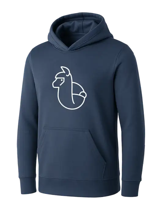 Womens Navy Core Fleece Pullover Hooded Sweatshirt w/Alpac Logo
