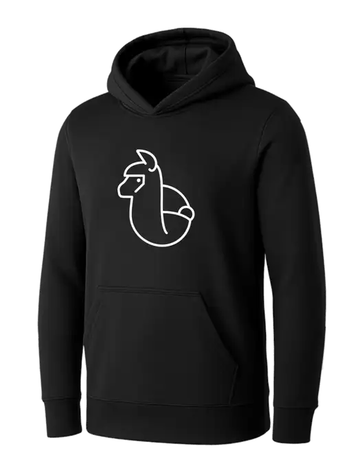 Womens Black Core Fleece Pullover Hooded Sweatshirt w/Alpac Logo