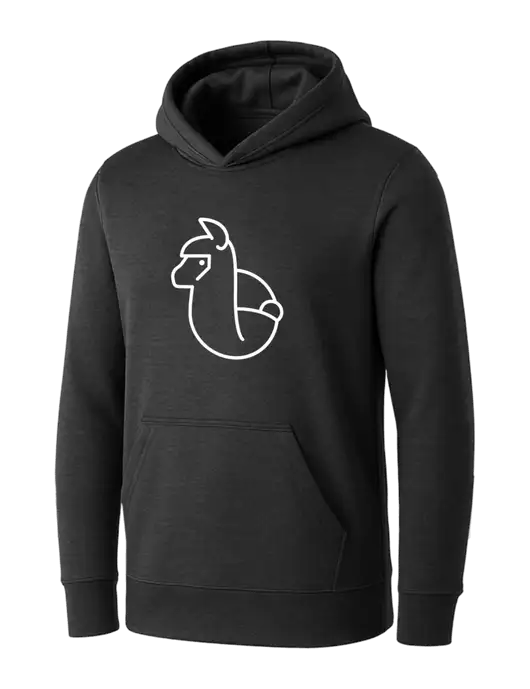Womens Dark Grey Heather Core Fleece Pullover Hooded Sweatshirt w/Alpac Logo