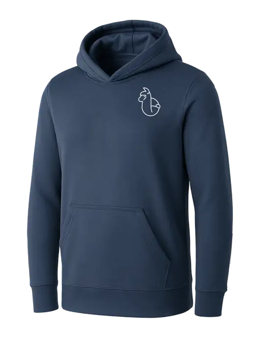 Womens Navy Core Fleece Pullover Hooded Sweatshirt w/Alpac Logo