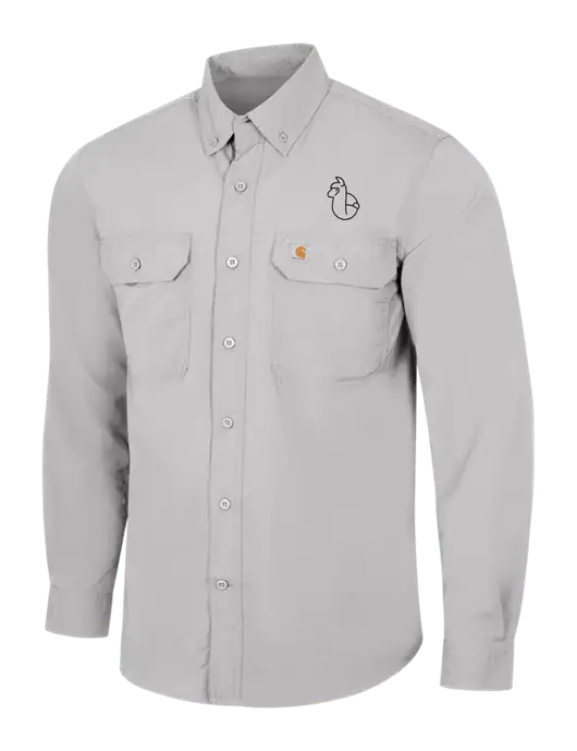 Carhartt Force Light Grey Solid Long Sleeve Shirt w/Alpac Logo