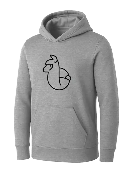 Womens Light Grey Heather Core Fleece Pullover Hooded Sweatshirt w/Alpac Logo