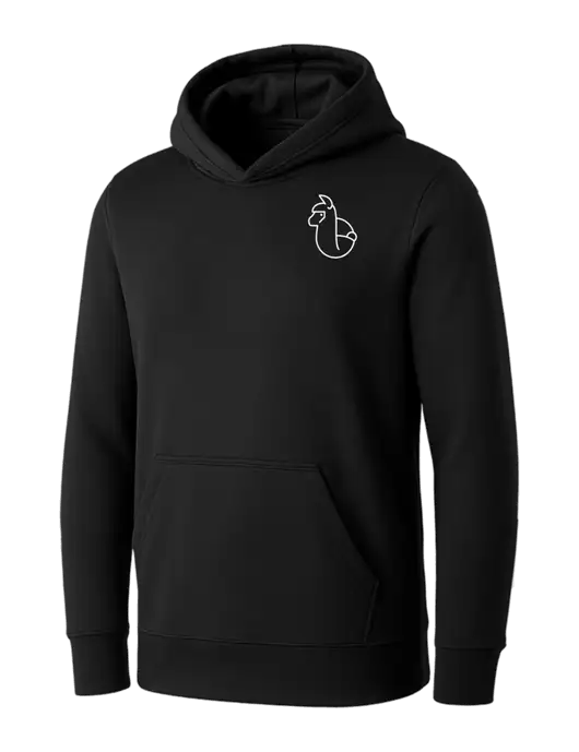 Womens Black Core Fleece Pullover Hooded Sweatshirt w/Alpac Logo
