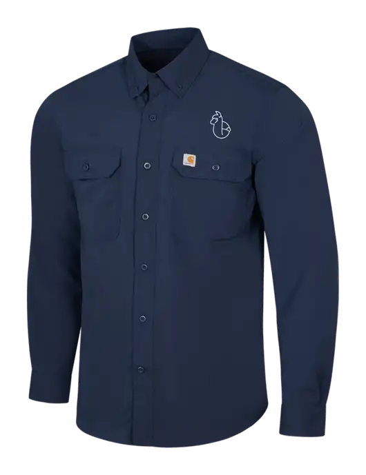 Carhartt Force Navy Long Sleeve Shirt w/Alpac Logo