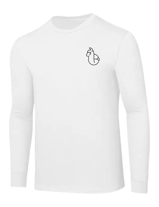 Core Blend White Long Sleeve Tee w/Alpac Logo