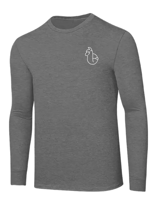 Core Blend Medium Grey Heather Long Sleeve Tee w/Alpac Logo