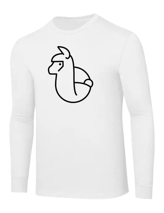 Core Blend White Long Sleeve Tee w/Alpac Logo