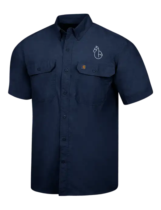 Carhartt Force Navy Solid Short Sleeve Shirt w/Alpac Logo