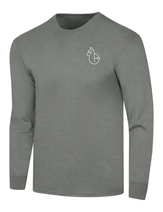 Simply Soft Long Sleeve Heathered Charcoal 4.5 oz, Poly/Combed Ring Spun Cotton T-Shirt w/Alpac Logo
