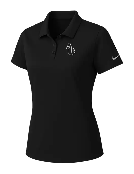 Nike Womens Black Dry Essential Solid Polo w/Alpac Logo