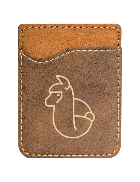 Rustic Laserable Leatherette Phone Wallet w/Alpac Logo