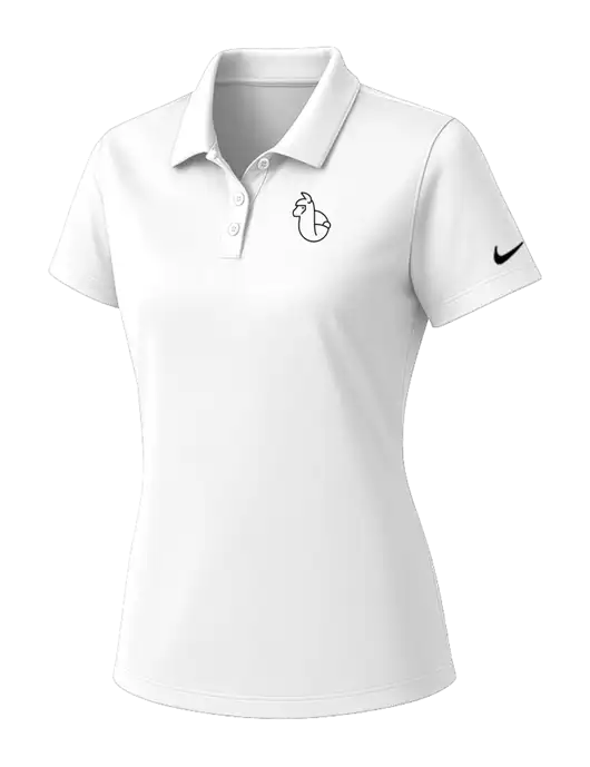 Nike Womens White Dry Essential Solid Polo w/Alpac Logo