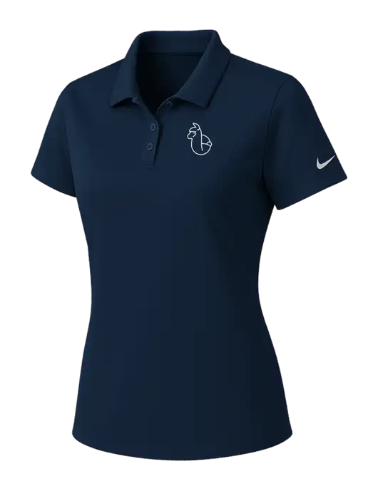 Nike Womens Navy Dry Essential Solid Polo w/Alpac Logo