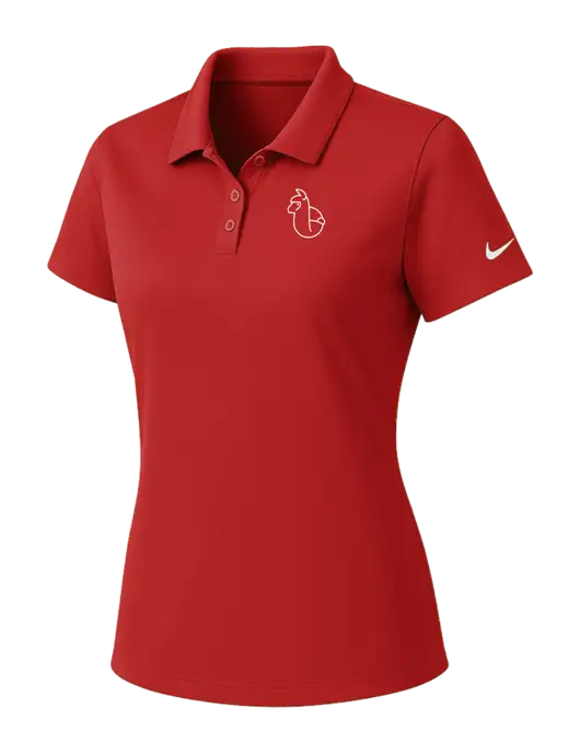 Nike Womens Red Dry Essential Solid Polo w/Alpac Logo