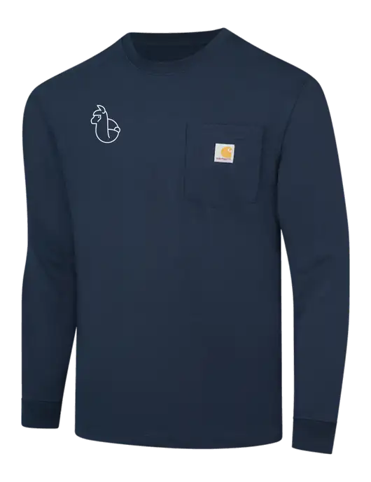 Carhartt Navy Workwear Pocket Long Sleeve T-Shirt w/Alpac Logo