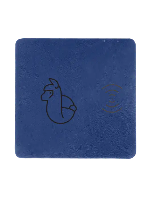 Light Navy Blue Laserable Leatherette Phone Charging Mat w/Alpac Logo