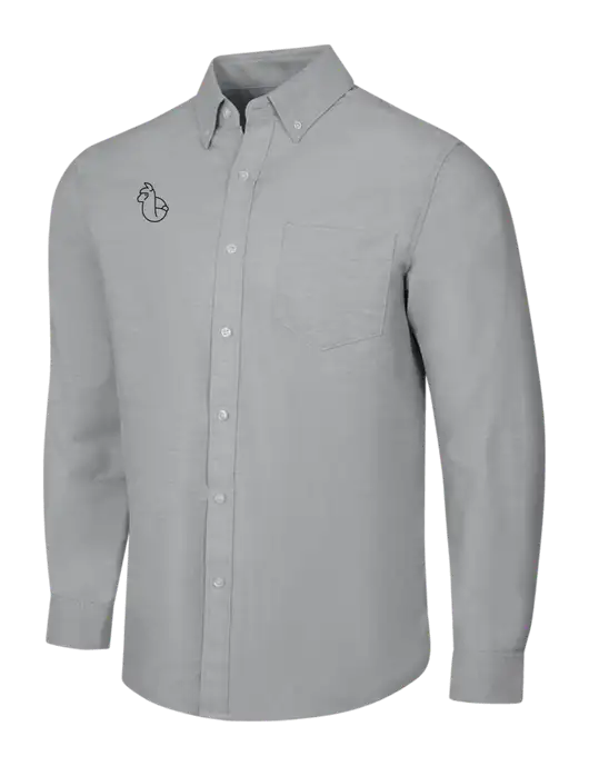 Light Grey SuperPro Oxford Shirt w/Alpac Logo