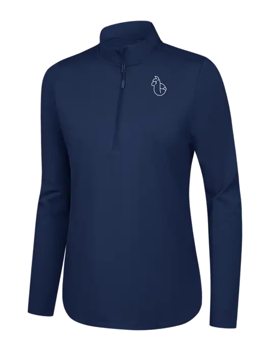  Womens Dark Navy C-FREE Double Knit 1/4-Zip w/Alpac Logo
