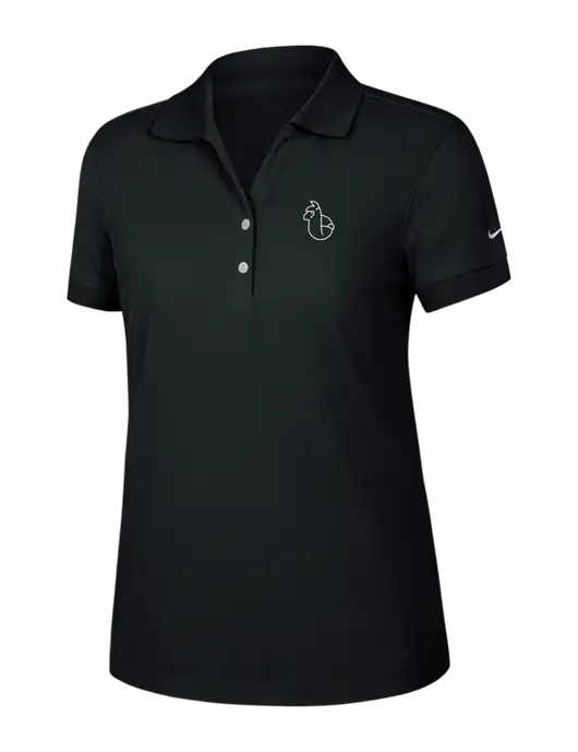 Nike Womens Dri-FIT Classic Black Polo w/Alpac Logo
