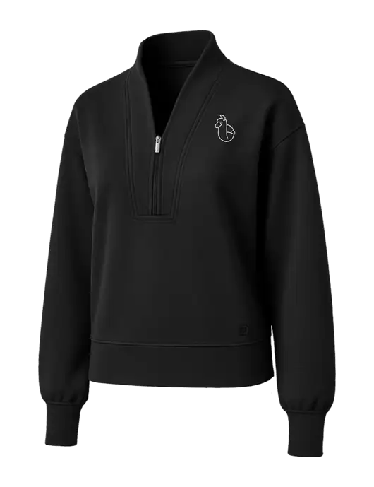 OGIO Womens Black Transcend 1/4-Zip w/Alpac Logo