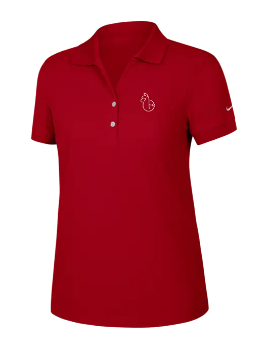 Nike Womens Dri-FIT Classic Red Polo w/Alpac Logo