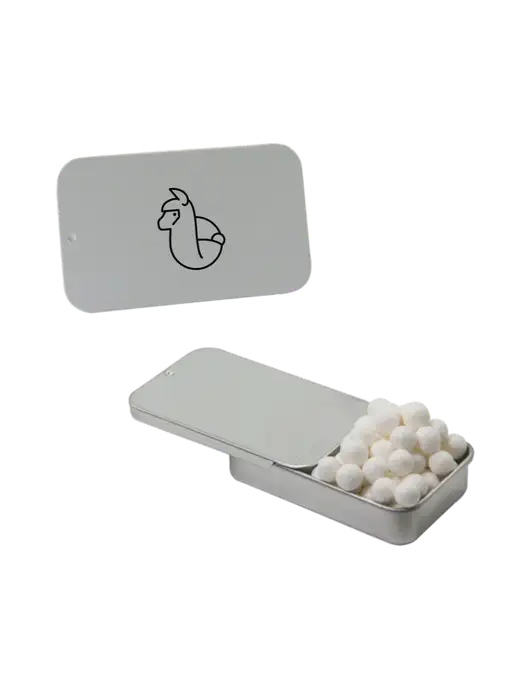 Signature Peppermints In Silver Slider Tin w/Alpac Logo