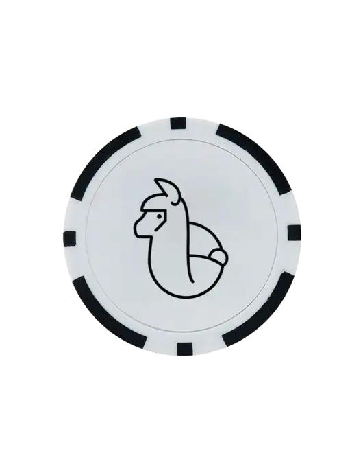 Black Poker Chip Ball Marker w/Alpac Logo
