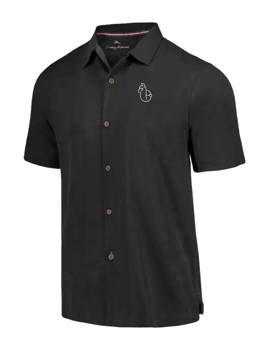 Tommy Bahama Black Tropic Isles Short Sleeve Shirt w/Alpac Logo