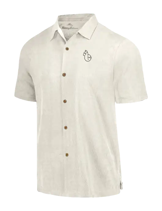 Tommy Bahama Ivory Tropic Isles Short Sleeve Shirt w/Alpac Logo