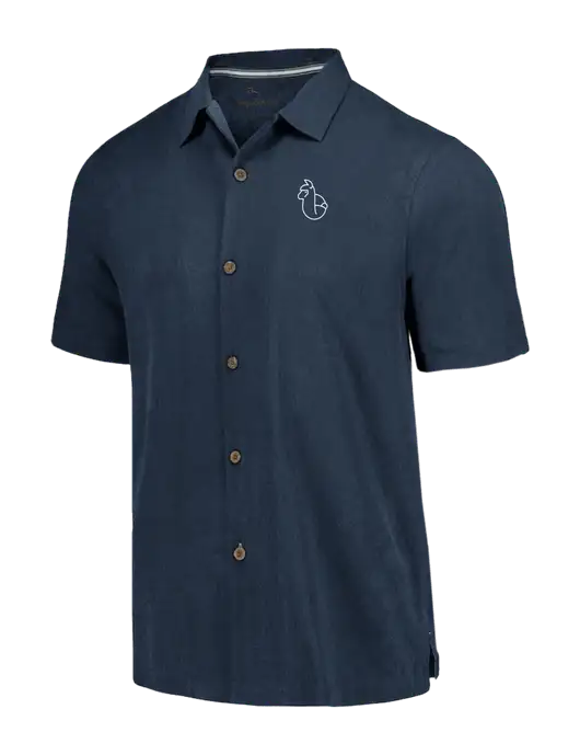 Tommy Bahama Navy Tropic Isles Short Sleeve Shirt w/Alpac Logo