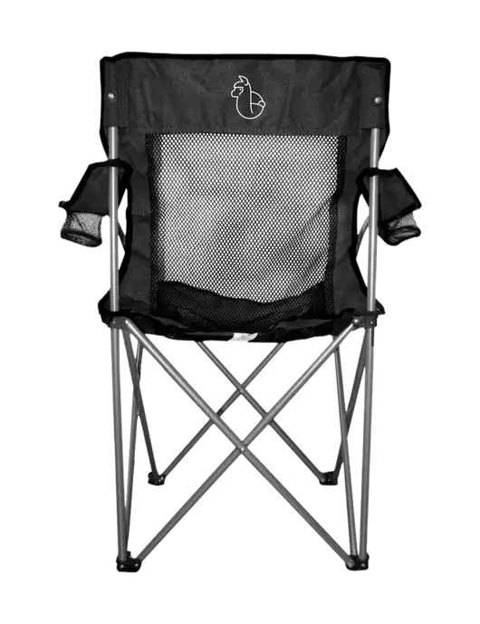 Titan Black/Black Mesh Folding Chair w/Alpac Logo