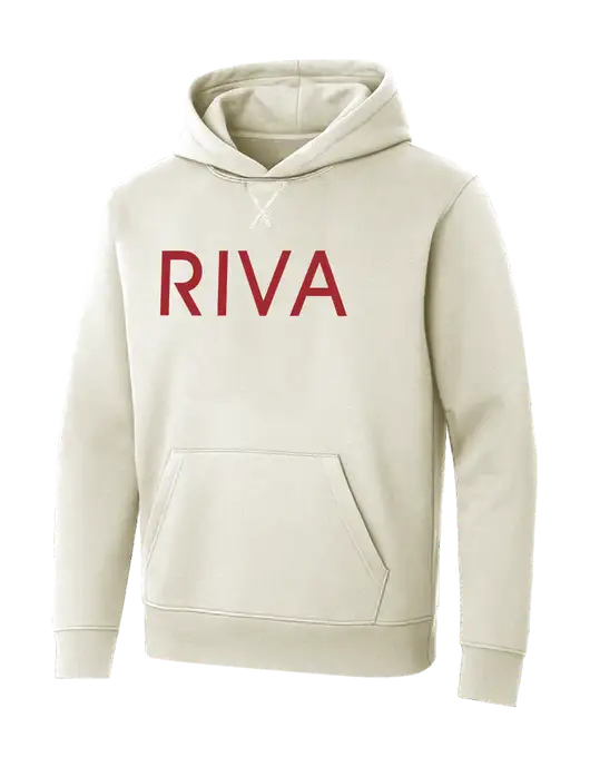 Allmade White Sand Organic French Terry Pullover Hoodie w/RIVA Logo