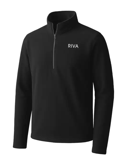 Black Microfleece 1/2 Zip Pullover w/RIVA Logo