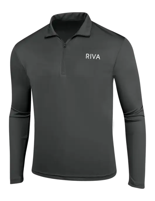 Dark Grey PosiCharge Competitor 1/4 Zip Pullover w/RIVA Logo