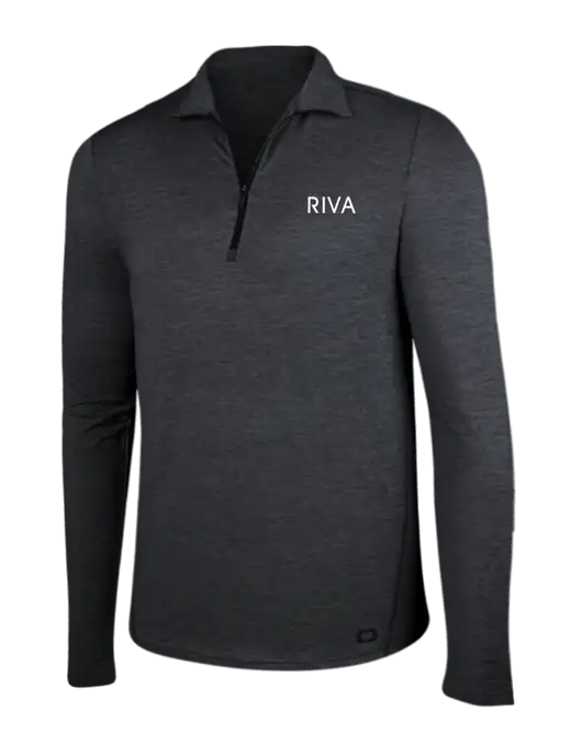 OGIO Blacktop Heather Endurance Force 1/4 Zip w/RIVA Logo