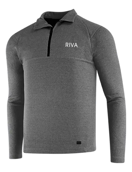 OGIO Dark Grey Heather Transition 1/4 Zip Pullover w/RIVA Logo