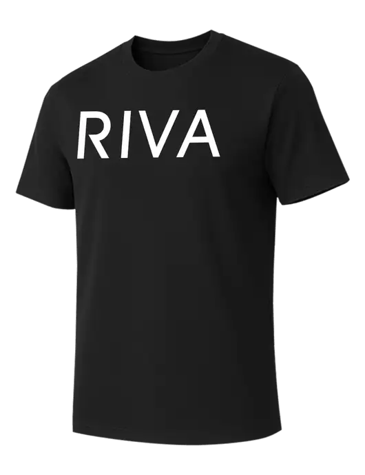 Allmade Deep Black Organic Cotton Tee w/RIVA Logo