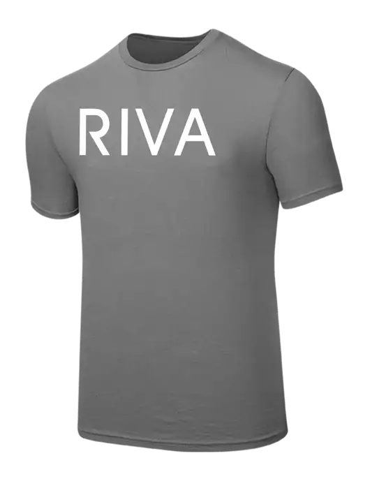 Seriously Soft Medium Grey T-Shirt w/RIVA Logo