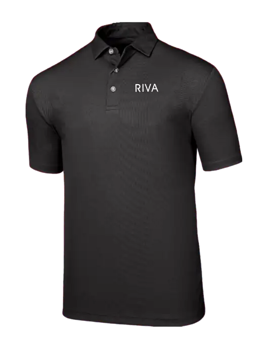 Callaway Birdseye Black Polo w/RIVA Logo