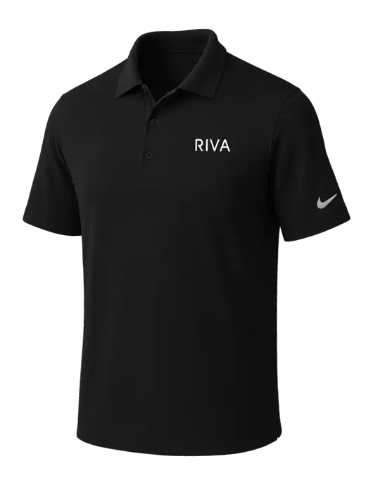 NIKE Black Dri-Fit Micro Pique Polo w/RIVA Logo