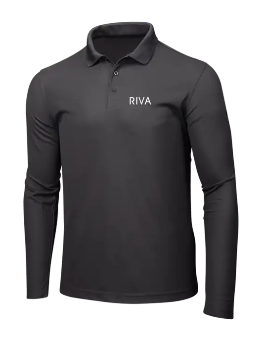 OGIO Charcoal Grey Caliber 2.0 Long Sleeve Polo w/RIVA Logo