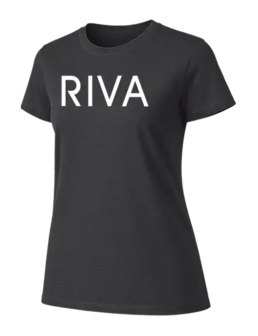 Womens Ring Spun Charcoal 4.5 oz T-Shirt w/RIVA Logo