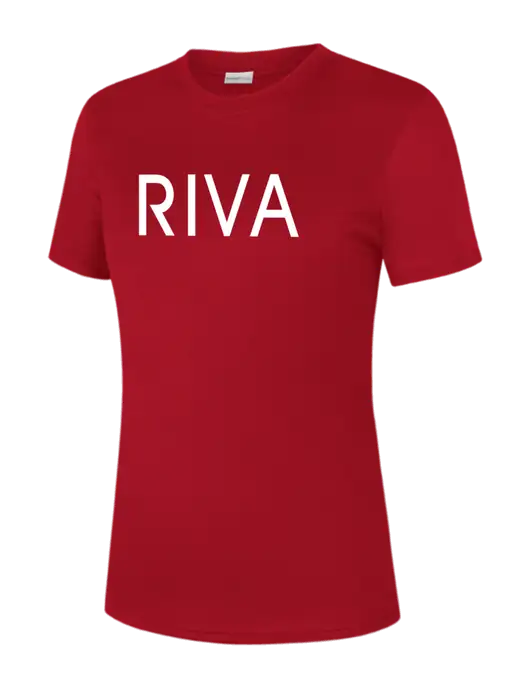  Womens Red PosiCharge Competitor Tee w/RIVA Logo