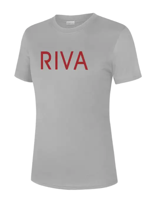  Womens Light Grey PosiCharge Competitor Tee w/RIVA Logo