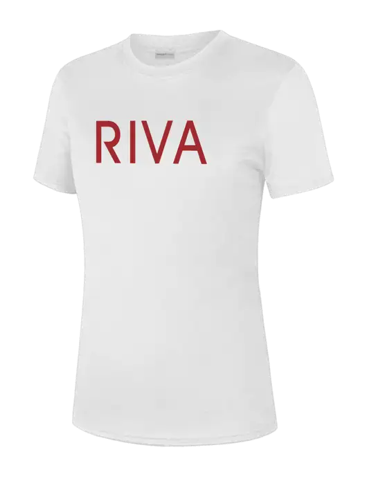  Womens White PosiCharge Competitor Tee w/RIVA Logo