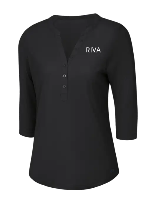 OGIO Blacktop Jewel Henley w/RIVA Logo