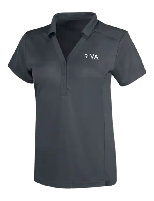 OGIO Dark Grey Womens Framework Polo w/RIVA Logo