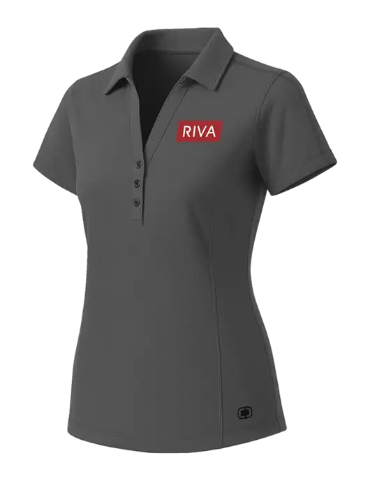 OGIO Womens Medium Grey ONYX Polo w/RIVA Logo