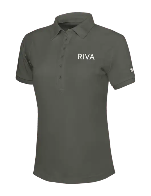 OGIO Womens Medium Grey Jewel Polo w/RIVA Logo