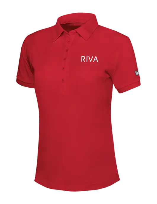 OGIO Womens Red Jewel Polo w/RIVA Logo